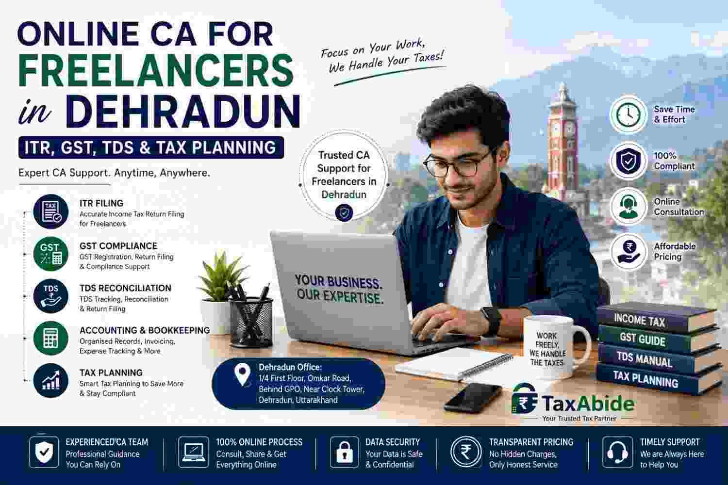 Online CA for Freelancers in Dehradun: ITR, GST, TDS & Tax Planning
